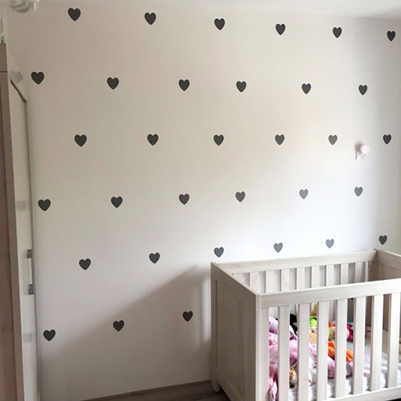 Baby Girl Nursery Quotes - Coração adesivos decorativos para crianças, decalque