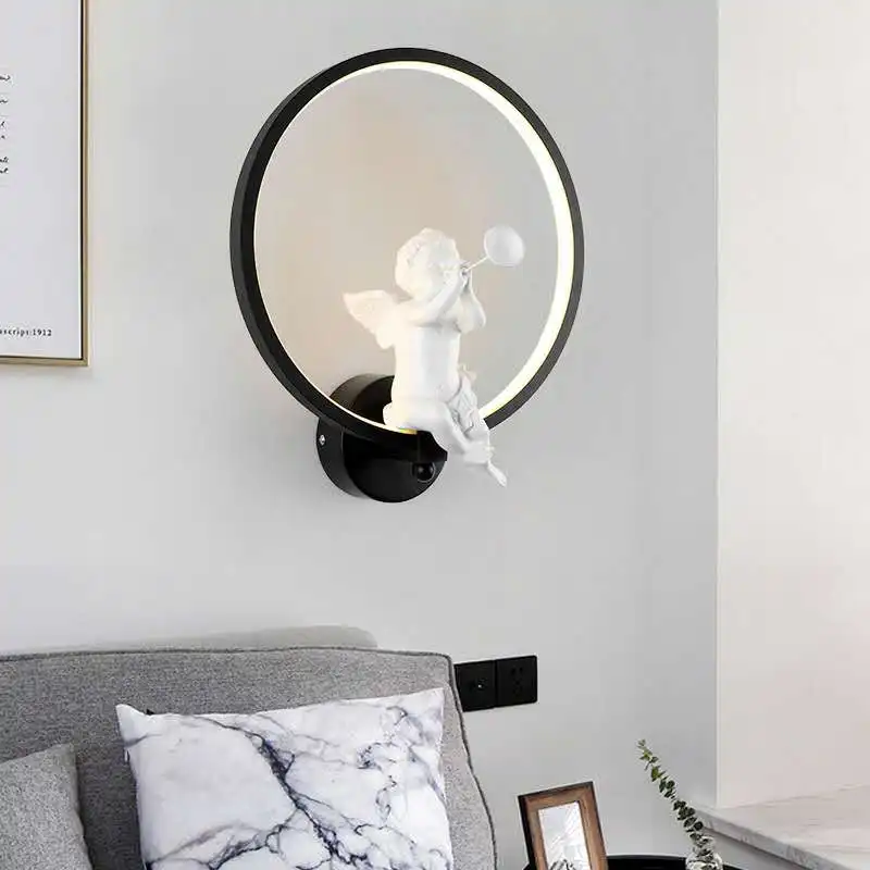 Baby Nursery Wall Lights - Luminária de Parede Nórdica Quente Anjo