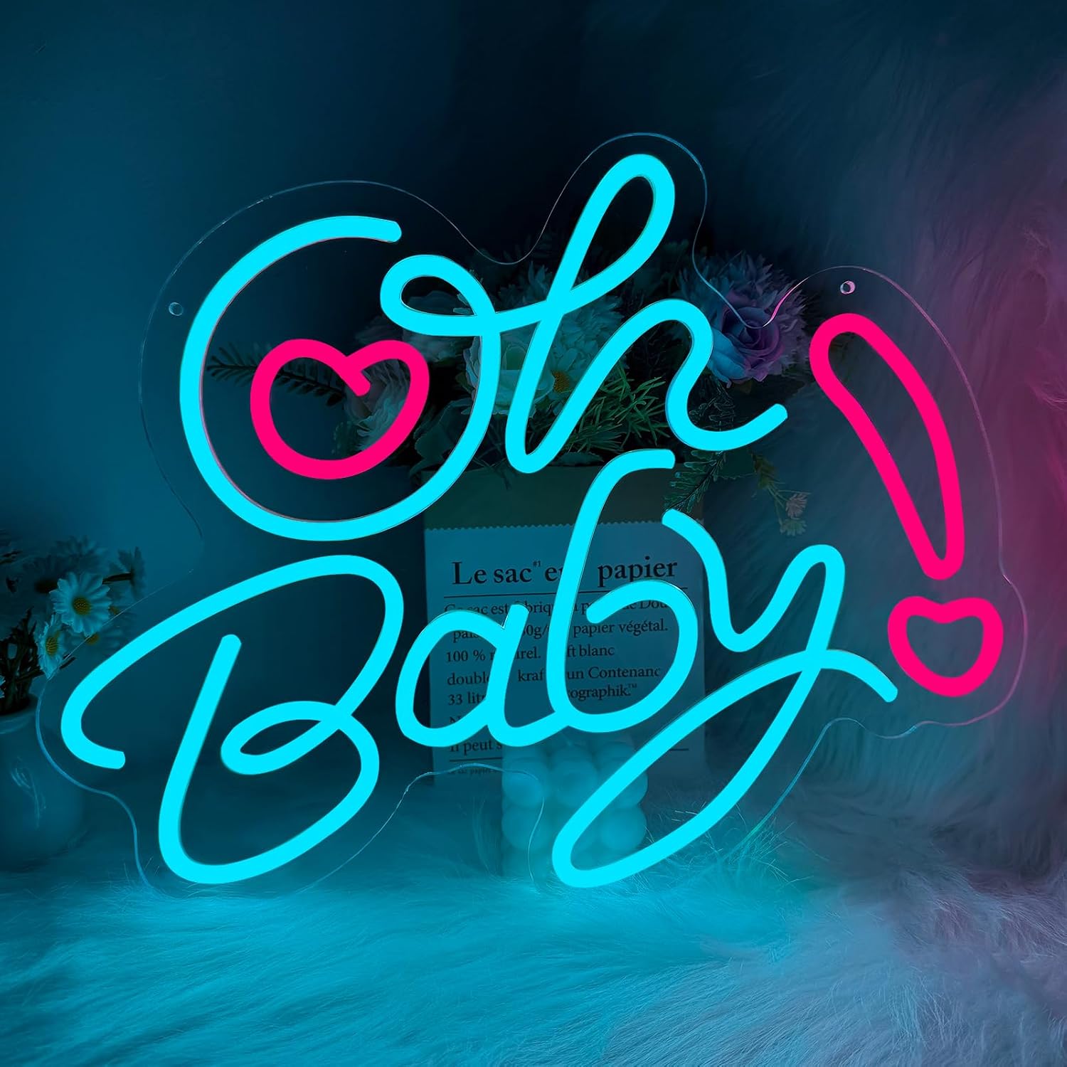 Baby Nursery Wall Lights - Letreiro de Neon LED 'Oh Baby'