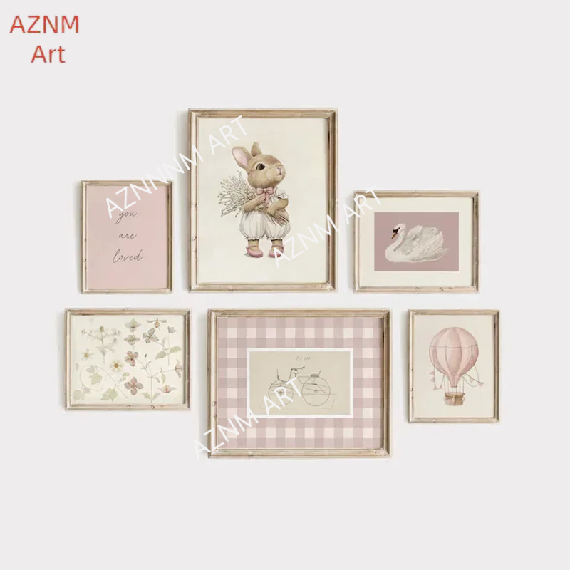 Baby Nursery Wall Lights - Rosa berçário galeria arte cartaz de