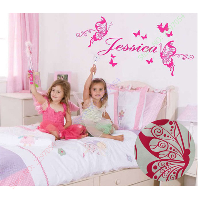 Novas borboletas nome personal - Baby Nursery Decor Girl avaliação e preço