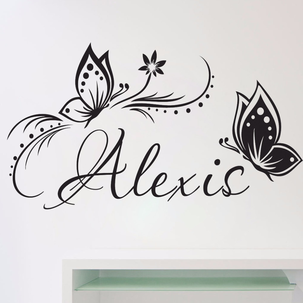 Nome personalizado e borboleta - Baby Girl Nursery Quotes avaliação e preço